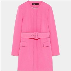 Zara belted pink blazer
